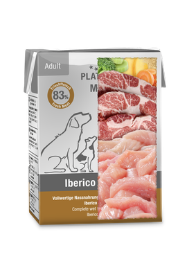 PLATINUM MENU Iberico + Turkey Nassnahrung Iberico und Truthahn 12 Pack 4,5 kg