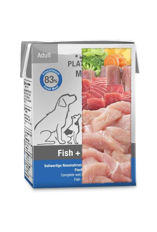 Platinum Nassfutter MENU Fish+Chicken Huhn 375 g (9,31 EUR/kg)