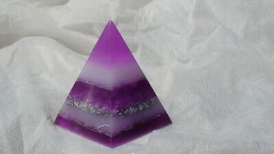 Small MerKaBa Orgonite- Purple & White/ Quartz Crystal Stones & Minerals
