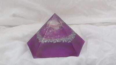 Large MerKaBa Orgonite - Purple/ Arkansas Quartz Crystal/ Natural Raw Amethyst Stone & Minerals