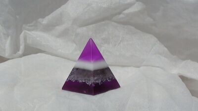 Small MerKaBa Orgonite - Purple & White/ Natural Amethyst Crystal Stones & Minerals