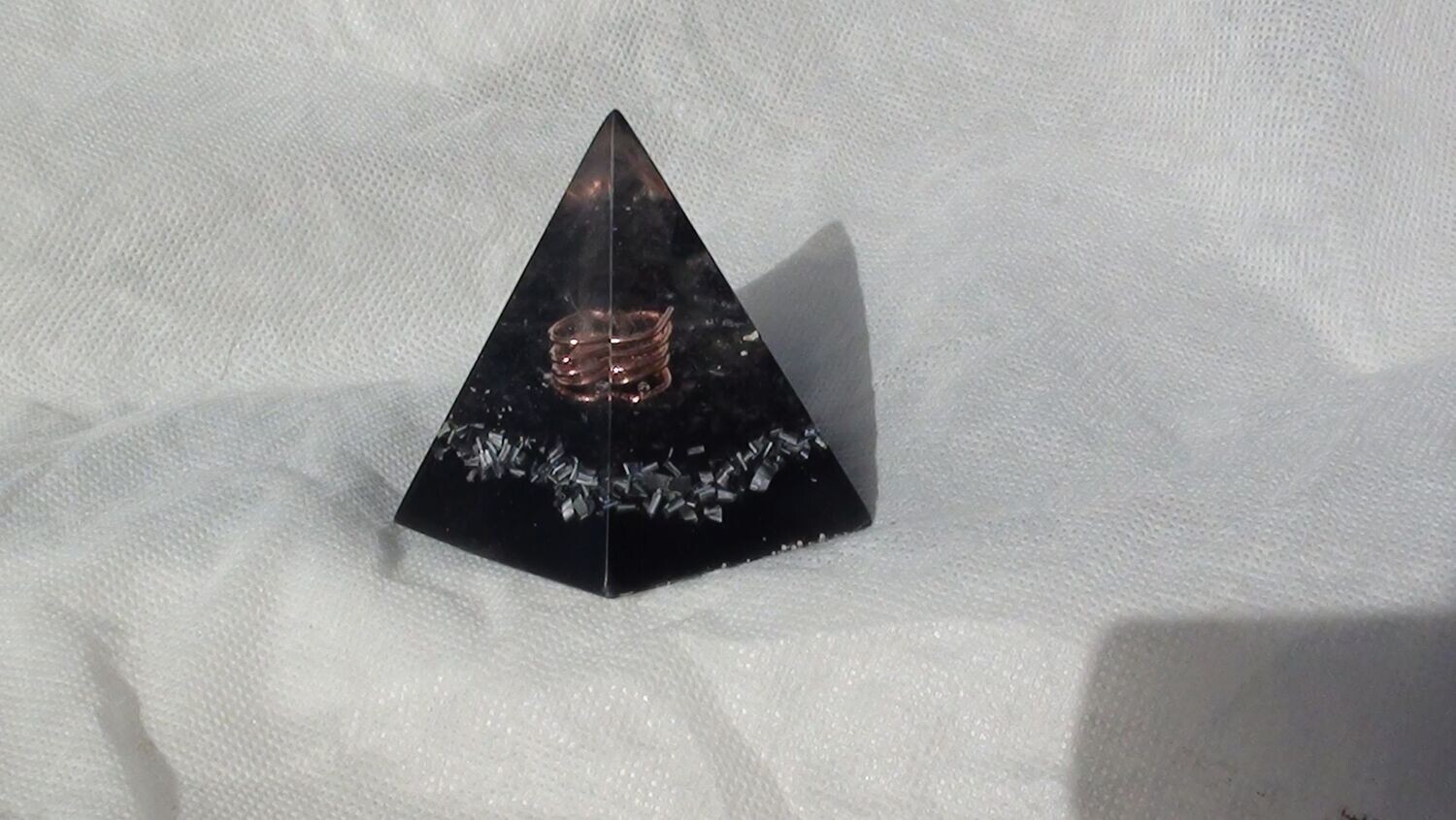 Small MerKaBa Orgonite- Black/ Arkansas Quartz Crystal/ Smokey Quartz Crystal Stones & Minerals