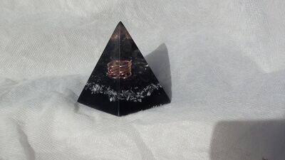 Small MerKaBa Orgonite- Black/ Arkansas Quartz Crystal/ Smokey Quartz Crystal Stones & Minerals