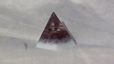 Small MerKaBa Orgonite - White/ Arkansas Quartz Crystal & Strawberry Quartz Crystals & Minerals
