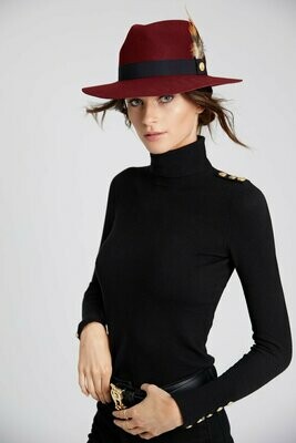 Burgundy Trilby Hat
