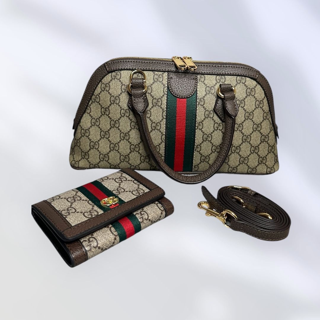 Gucci-Inspired Dome Satchel &amp; Wallet Set