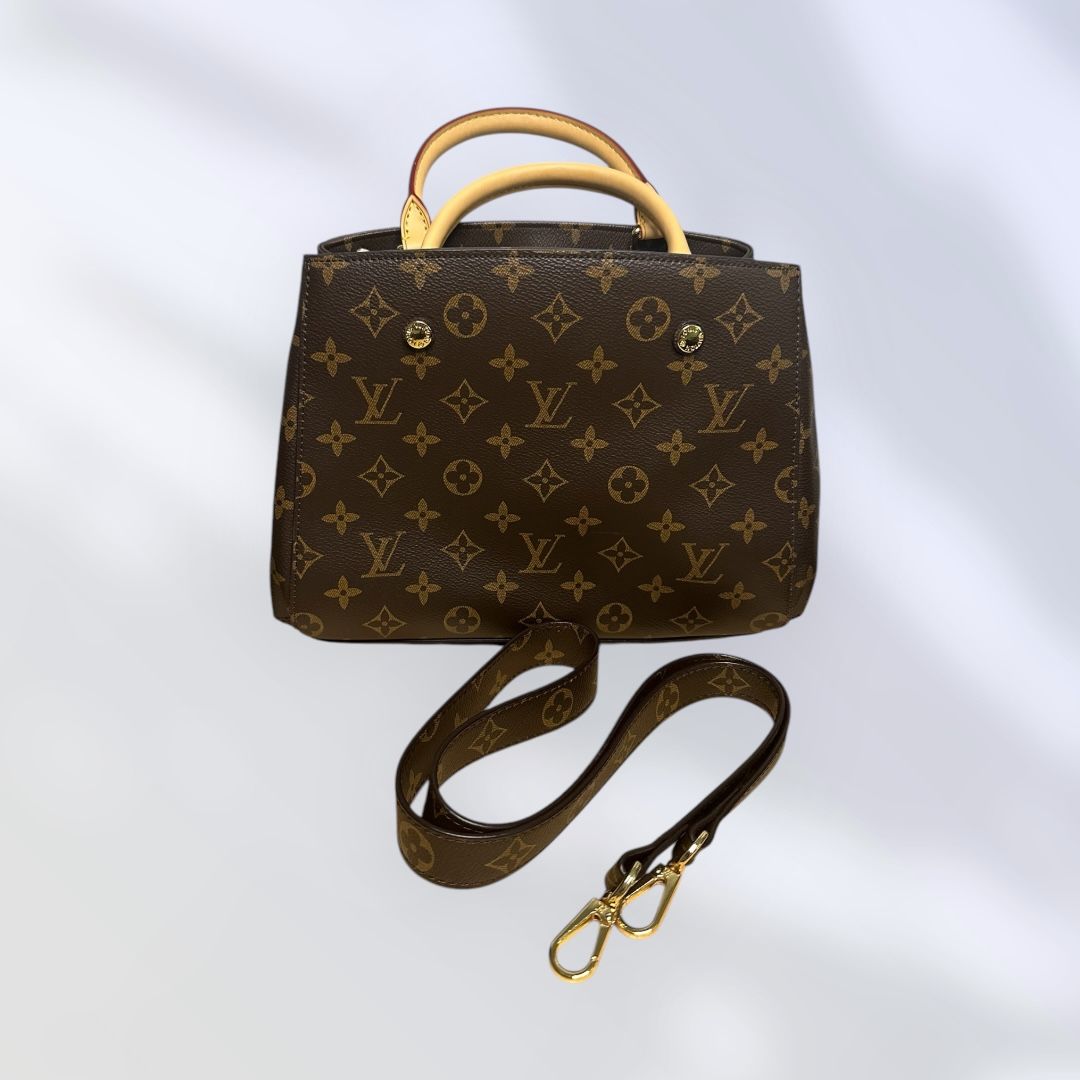Louis Vuitton-Inspired Monogram Canvas Mini Tote – Brown