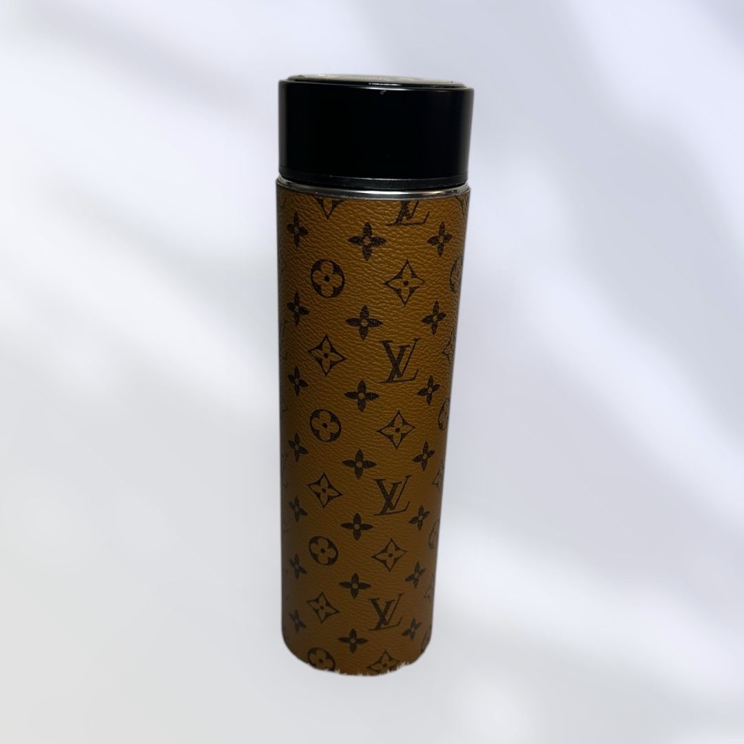Louis Vuitton-Inspired Monogram Insulated Tumbler – Brown