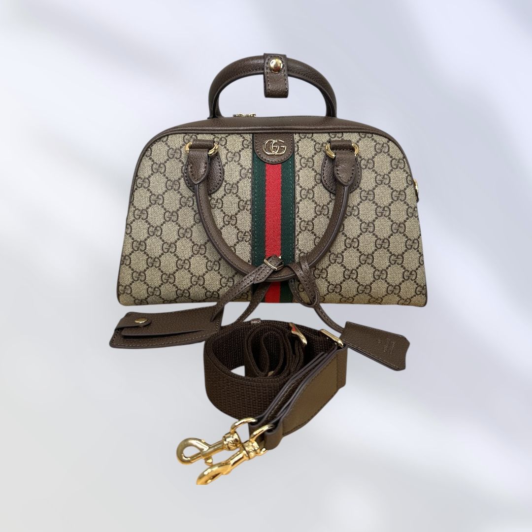Gucci-Inspired Dome Satchel - Classic Web Stripe Edition