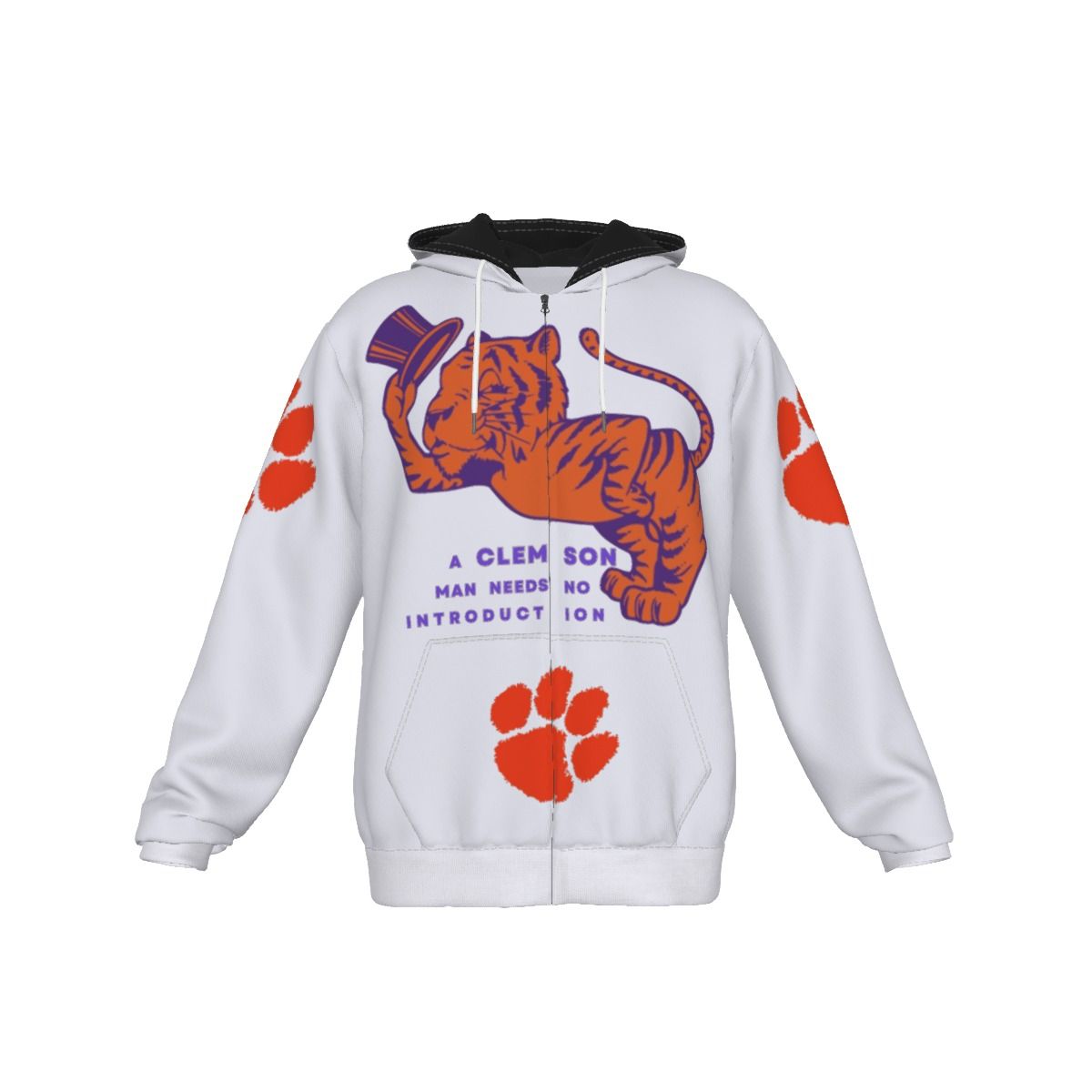 “No Introduction” Full-Zip Hoodie – White Edition