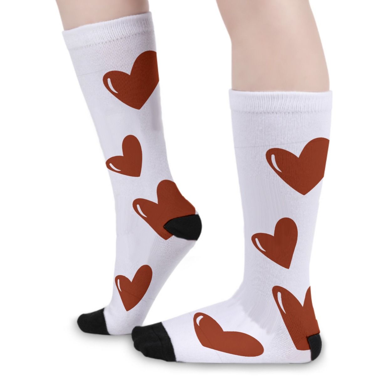Heart Pattern Crew Socks