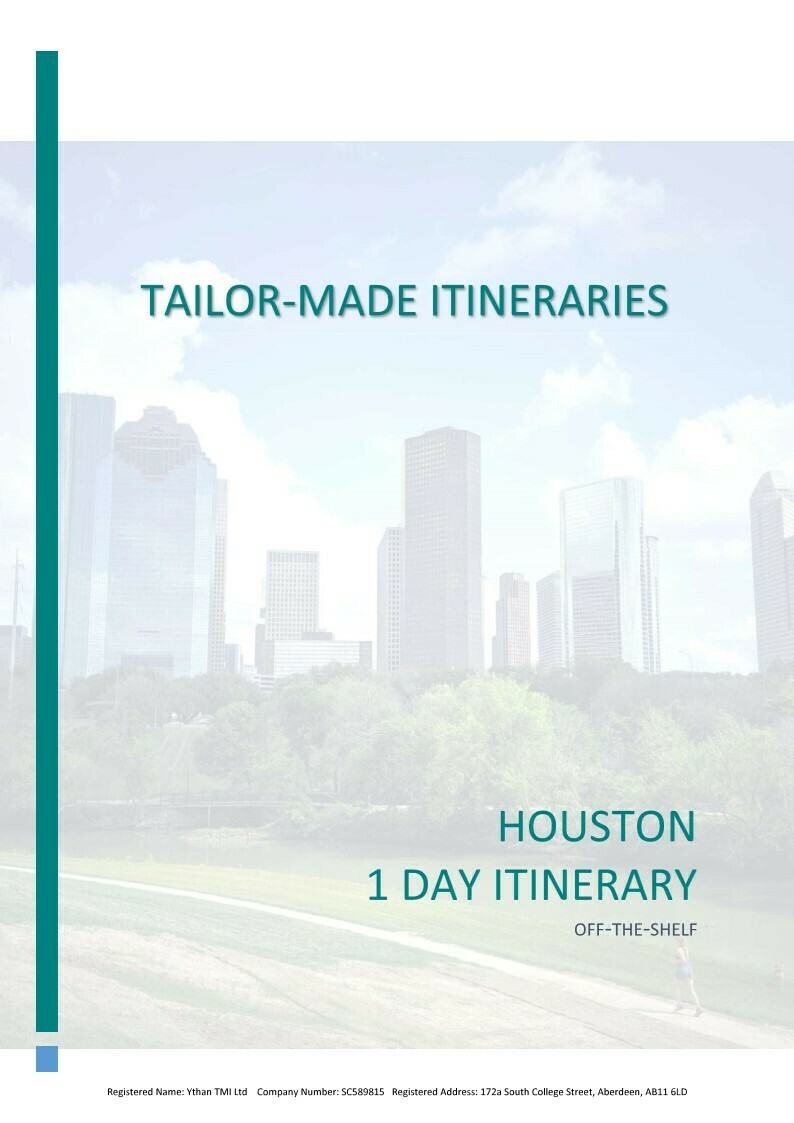 Houston - 1 Day Itinerary - PDF