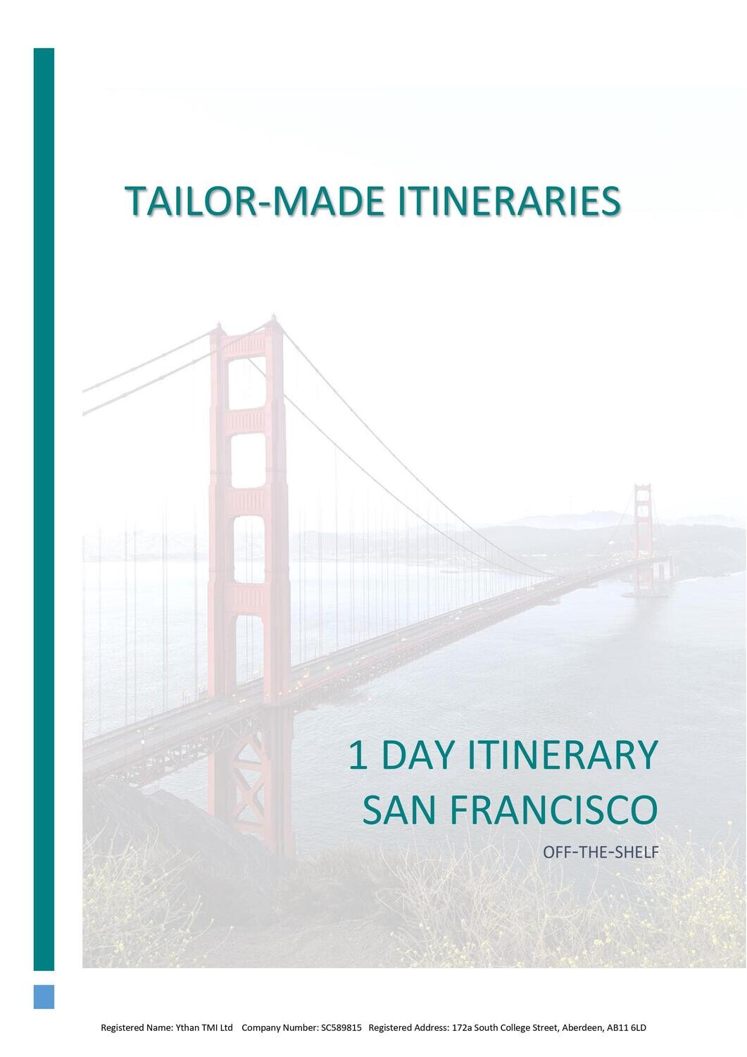 San Francisco - 1 Day Itinerary - Digital Copy