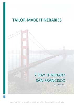 San Francisco - 7 Day Itinerary - Hard Copy