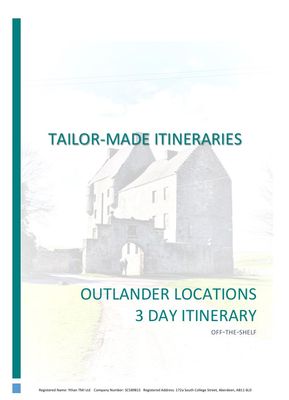 Outlander Locations - 3 Day Itinerary - PDF