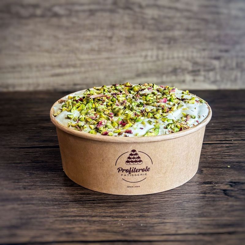 ashta ice cream in a bow