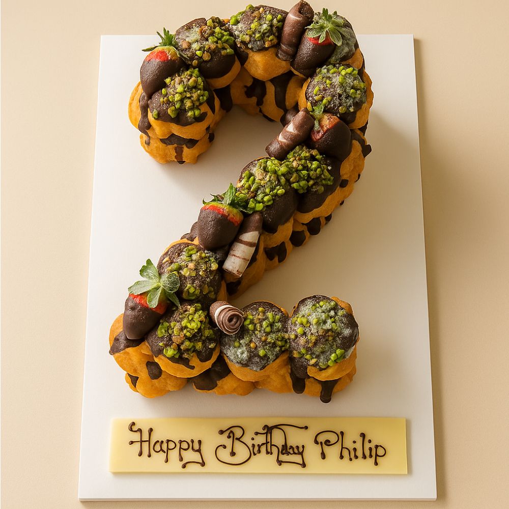 Profiterole Single Number Cake