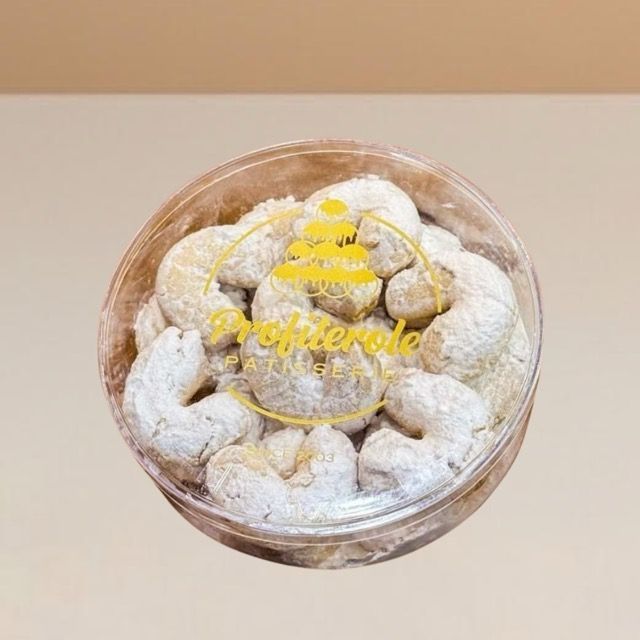 almond biscuits or korabiyeh  on top of table