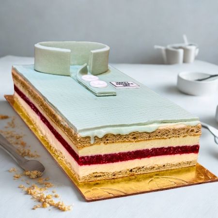 Father's Day Pistachio Raspberry Cake