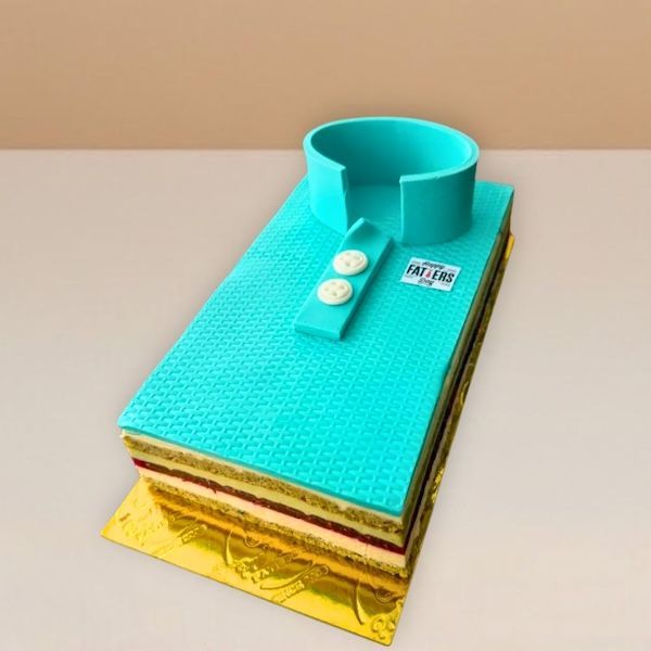 Father's Day Pistachio Raspberry T-Shirt Cake