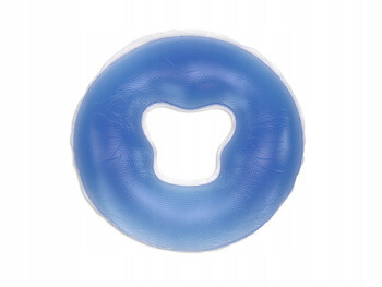 Silicone gel pad for massage tables with face hole, blue