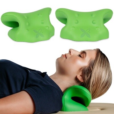 Neck and back support pillow 25x15x12cm lime green