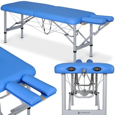 Stacionārais masāžas galds Ultralux Chiro alu, zils, 50cm