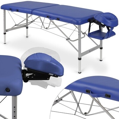 Masāžas galds - kušete Aero Stabila, zila, saliekamā, 60cm