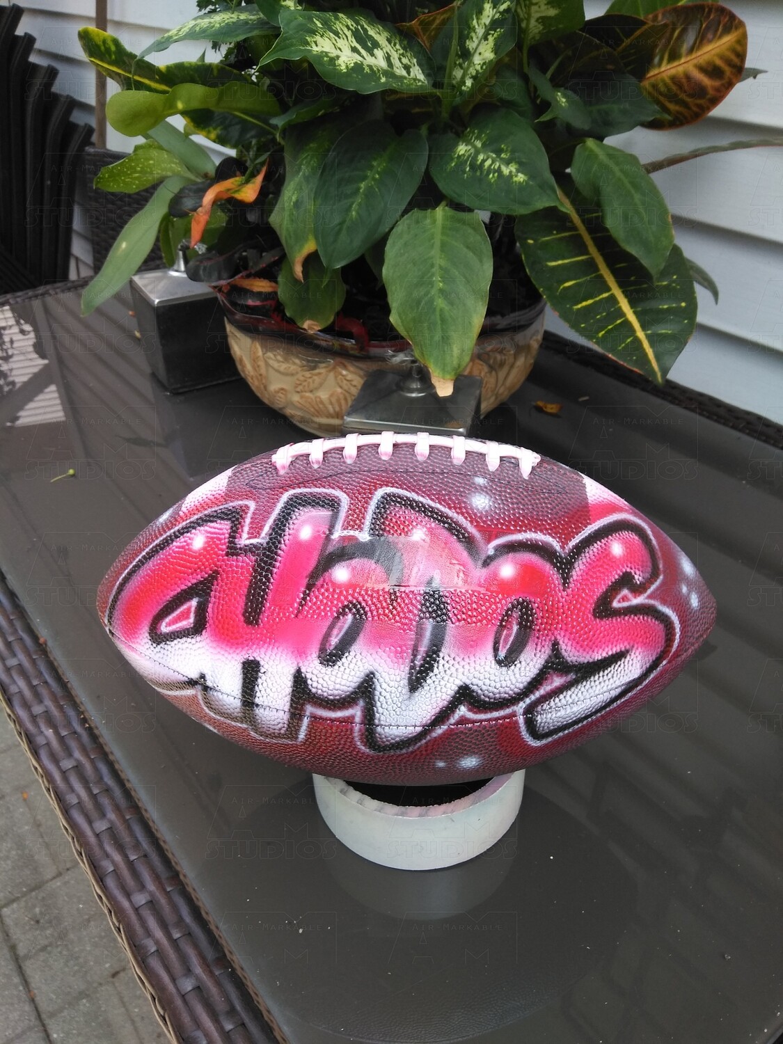 Basketballs or Footballs Airbrushed