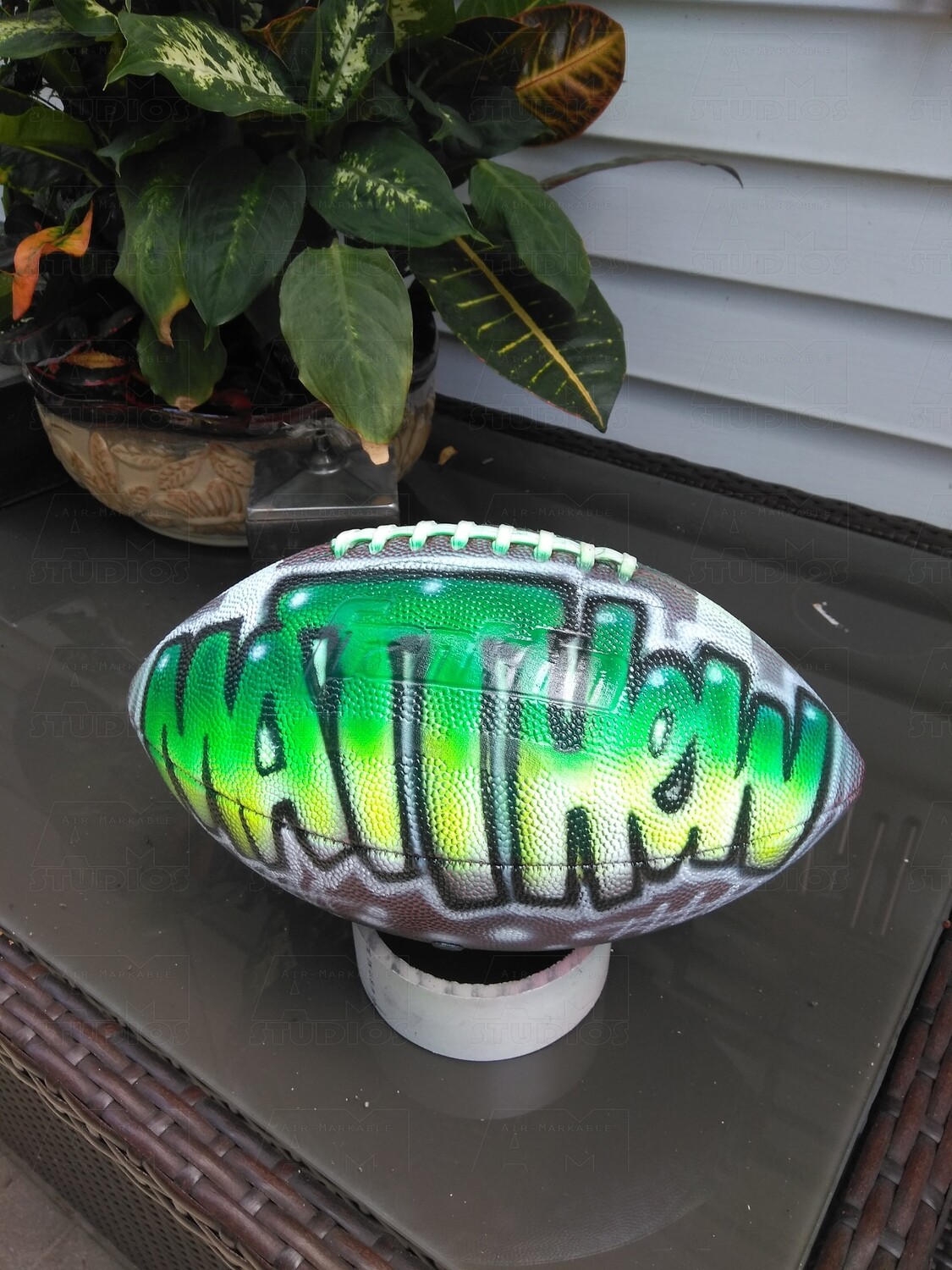 Basketballs or Footballs Airbrushed