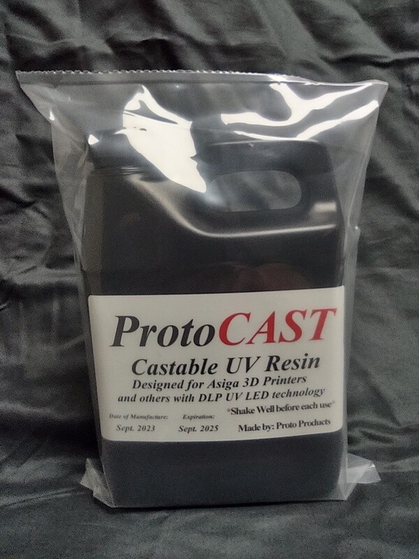 ProtoCAST Castable UV Resin  1 kilogram (liter) (New lower price and new bottle shape for easier shipping)