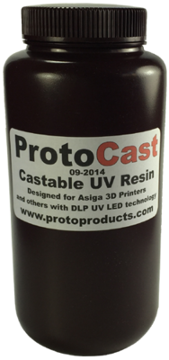 ProtoCAST Castable UV Resin  1 Liter  (Back by popular demand)
(New lower price and new bottle shape for easier shipping)