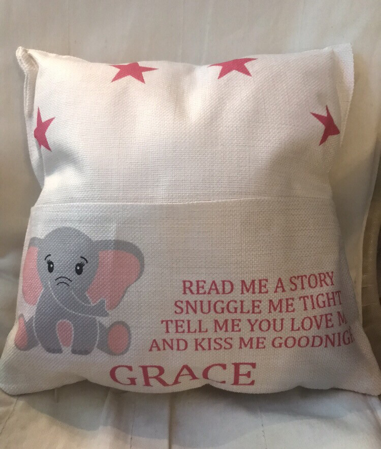 Personalised Book Pocket Cushion