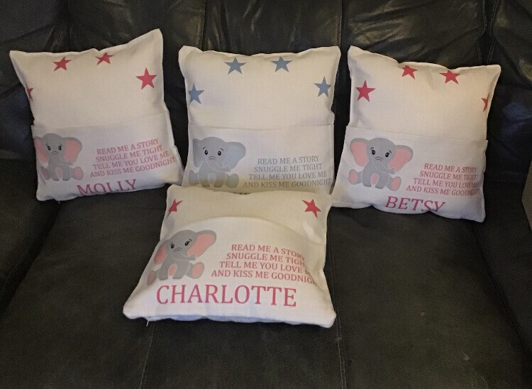 Personalised Book Pocket Cushion