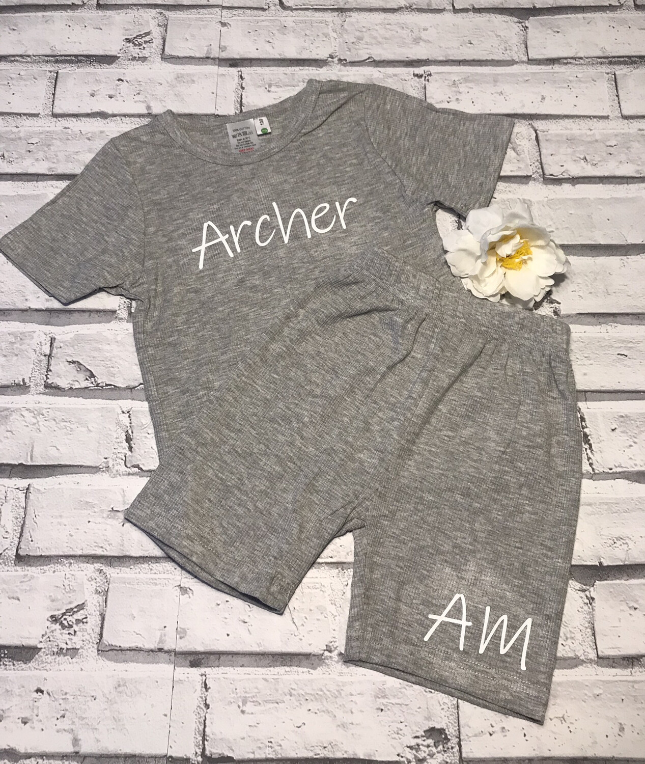 Ribbed Shorts &amp; T Shirt Set