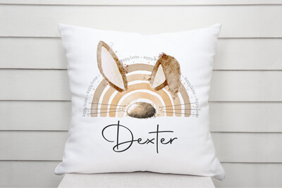 Rainbow Easter Bunny Cushion 