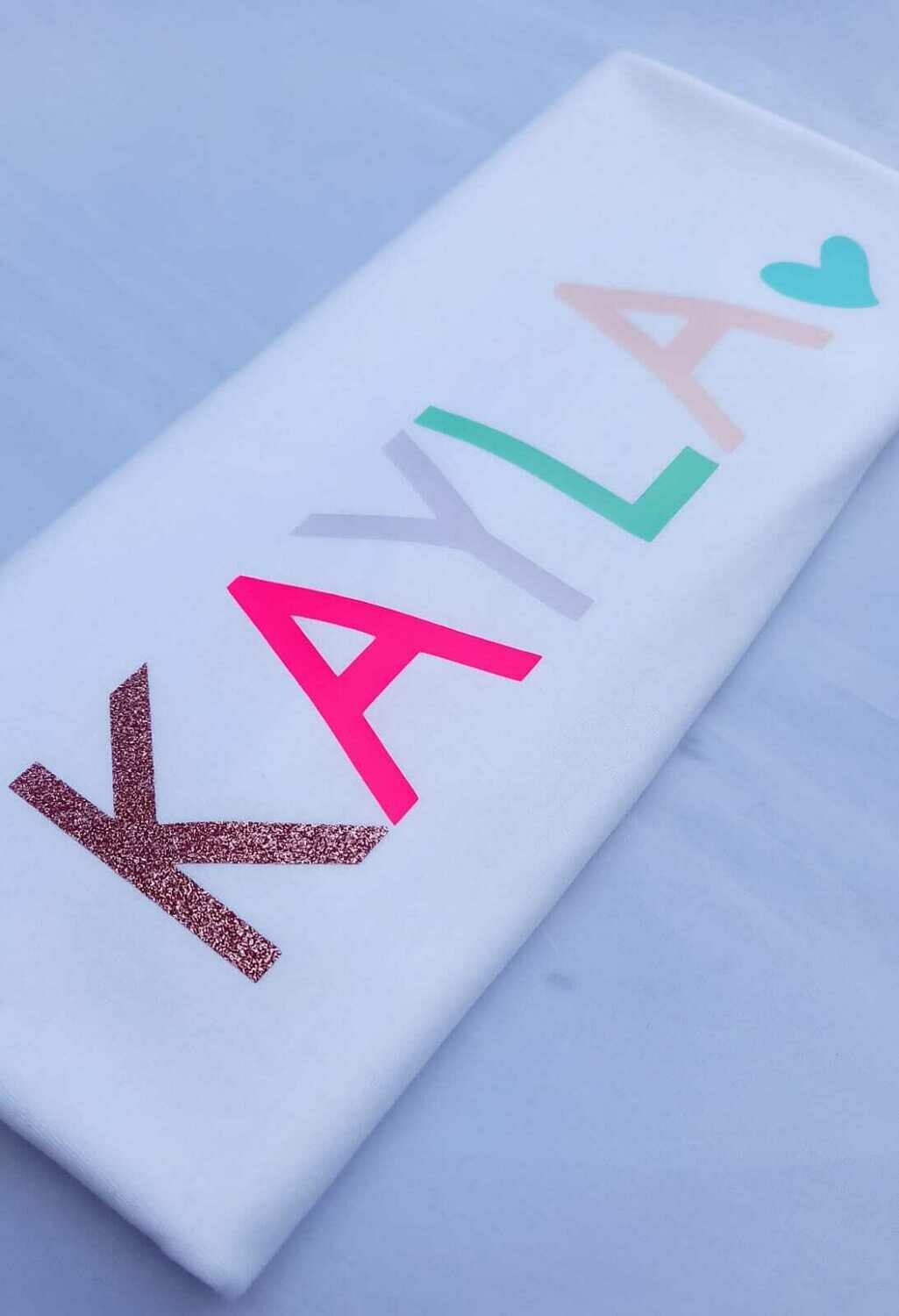 Pastel &amp; Glitter Personalised Top
