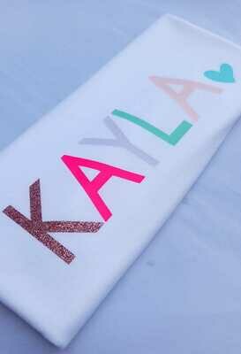 Pastel &amp; Glitter Personalised Top