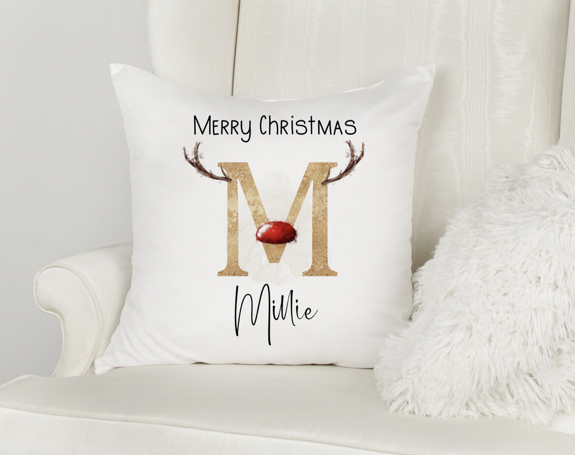 Reindeer Alphabet Cushion