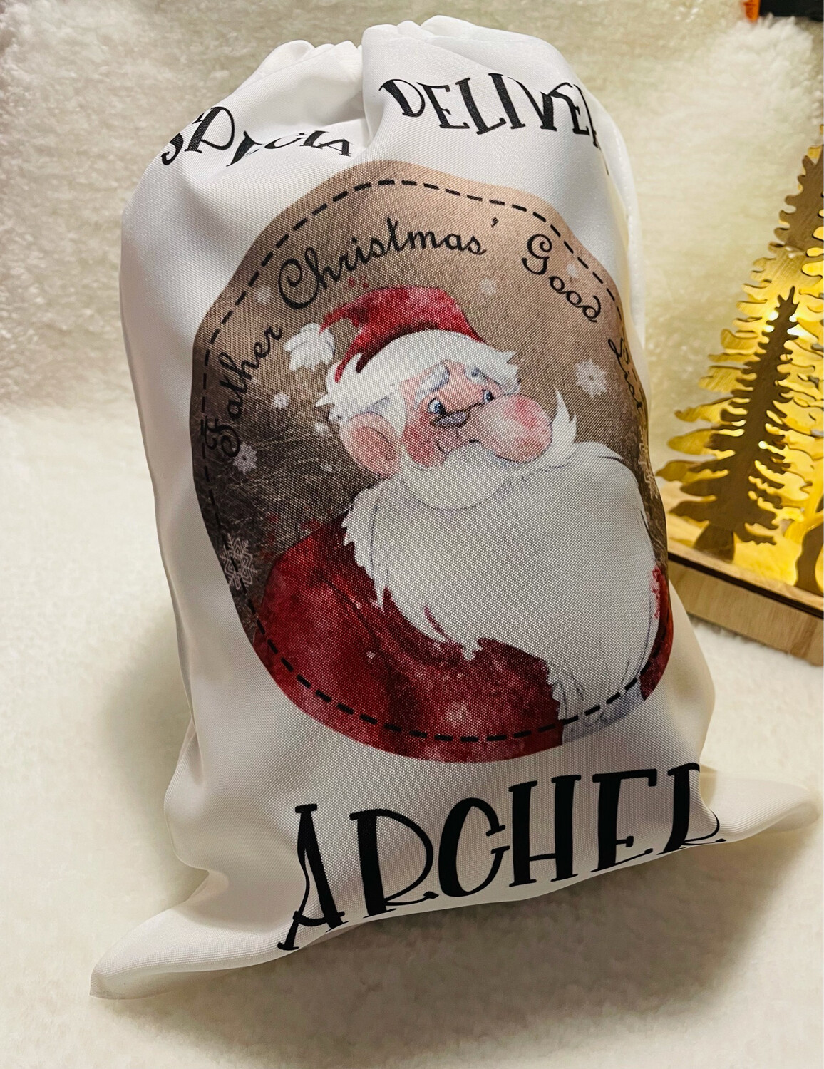 Vintage Santa Nice List Gift Set