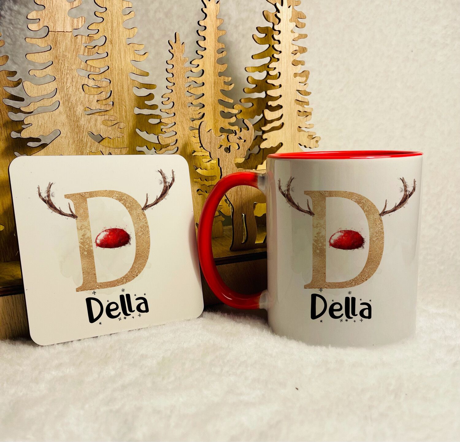 Christmas Mug With Matching Coaster