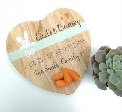 Heart Shaped Easter Bunny Treat Board- Bunny Design