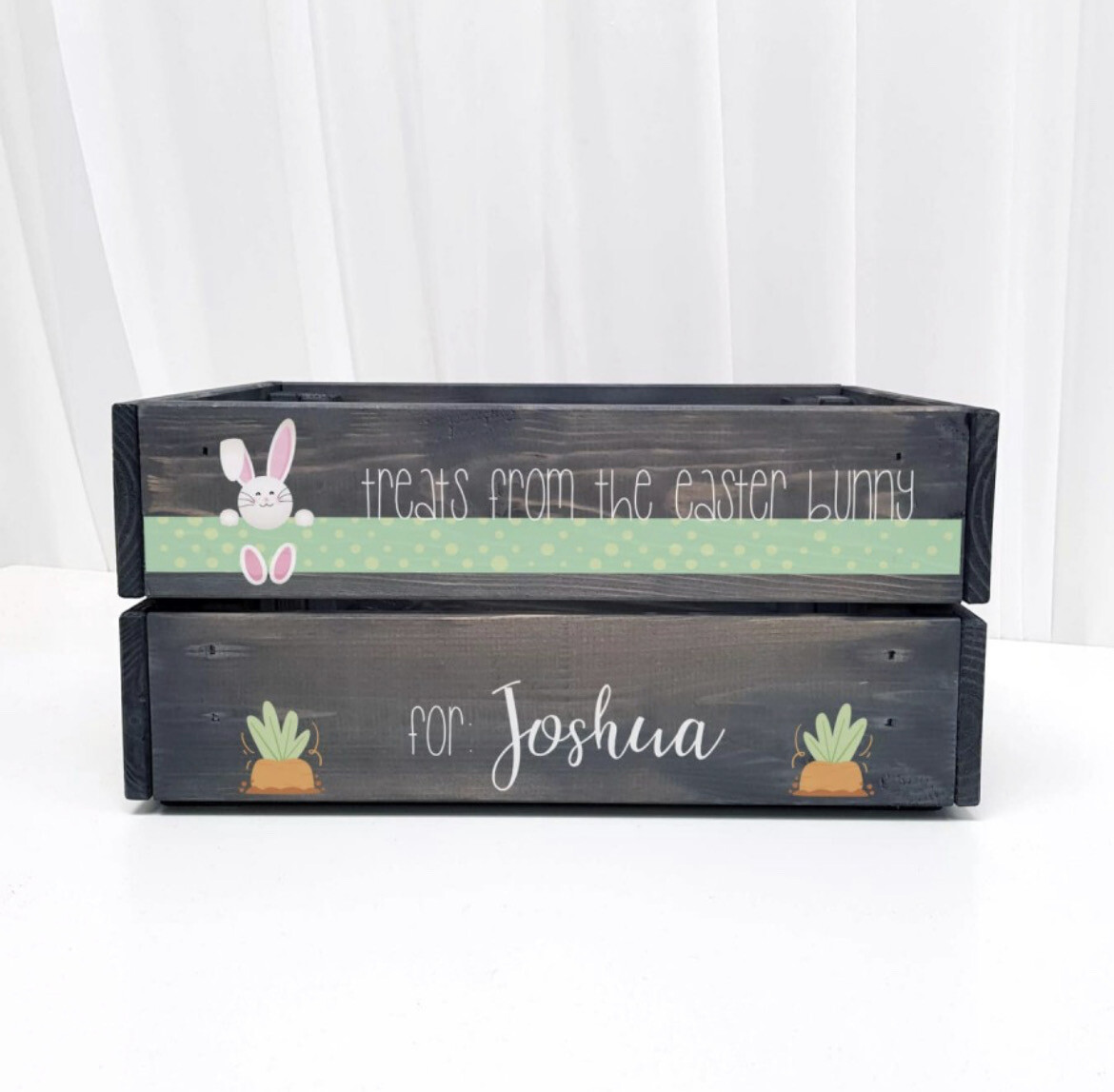 Printed Grey Easter Crate