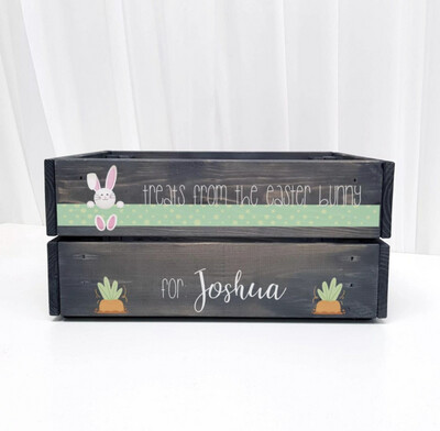 Printed Grey Easter Crate