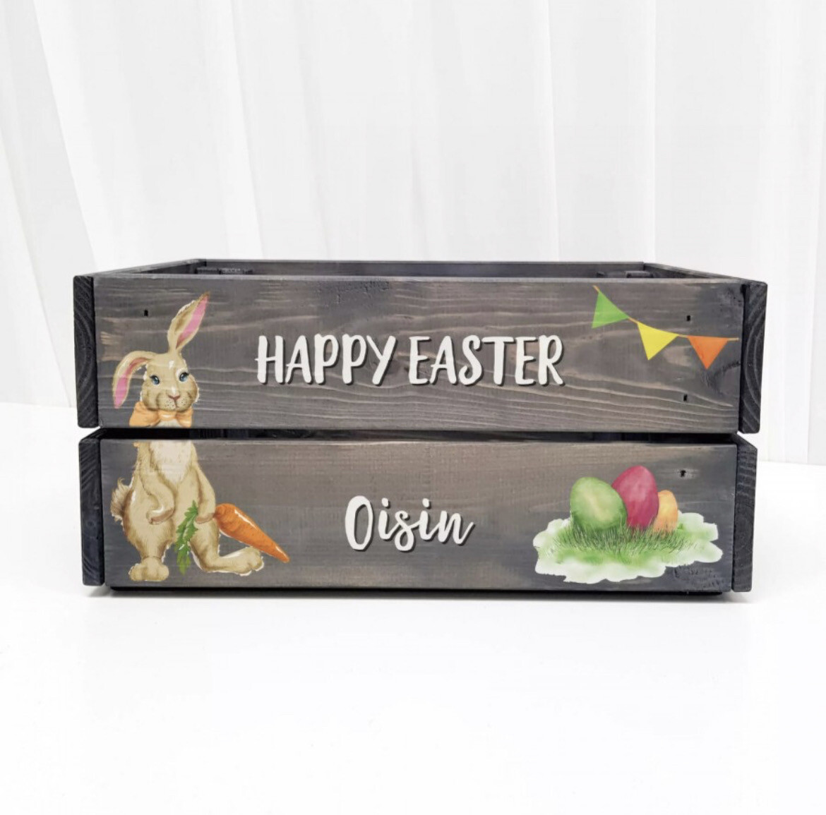 Printed Grey Easter Crate
