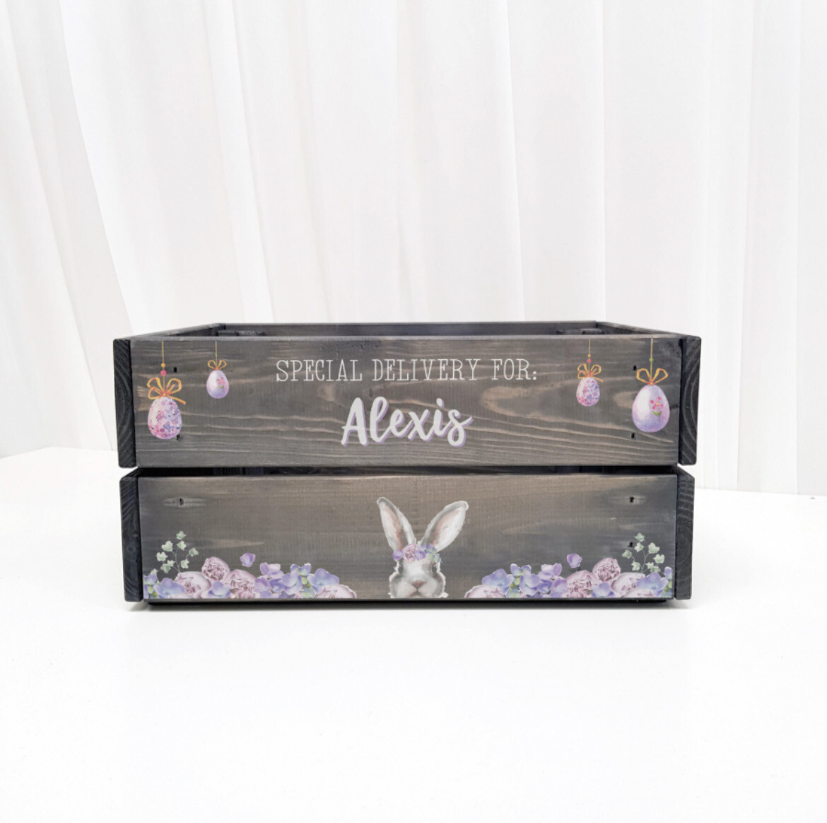 Printed Grey Easter Crate