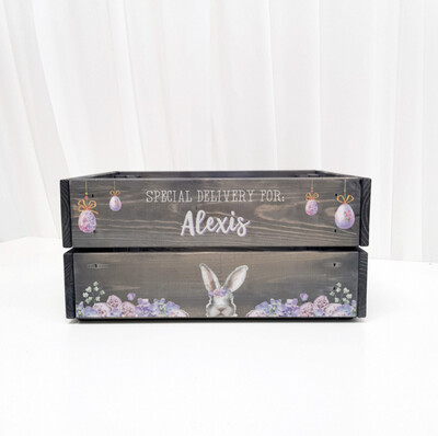 Printed Grey Easter Crate