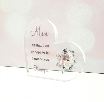 Freestanding Printed Heart