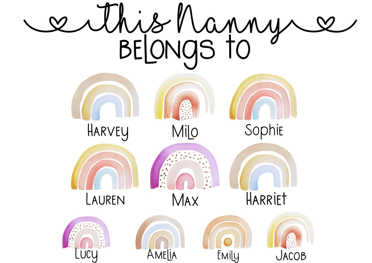 Rainbow Family Print