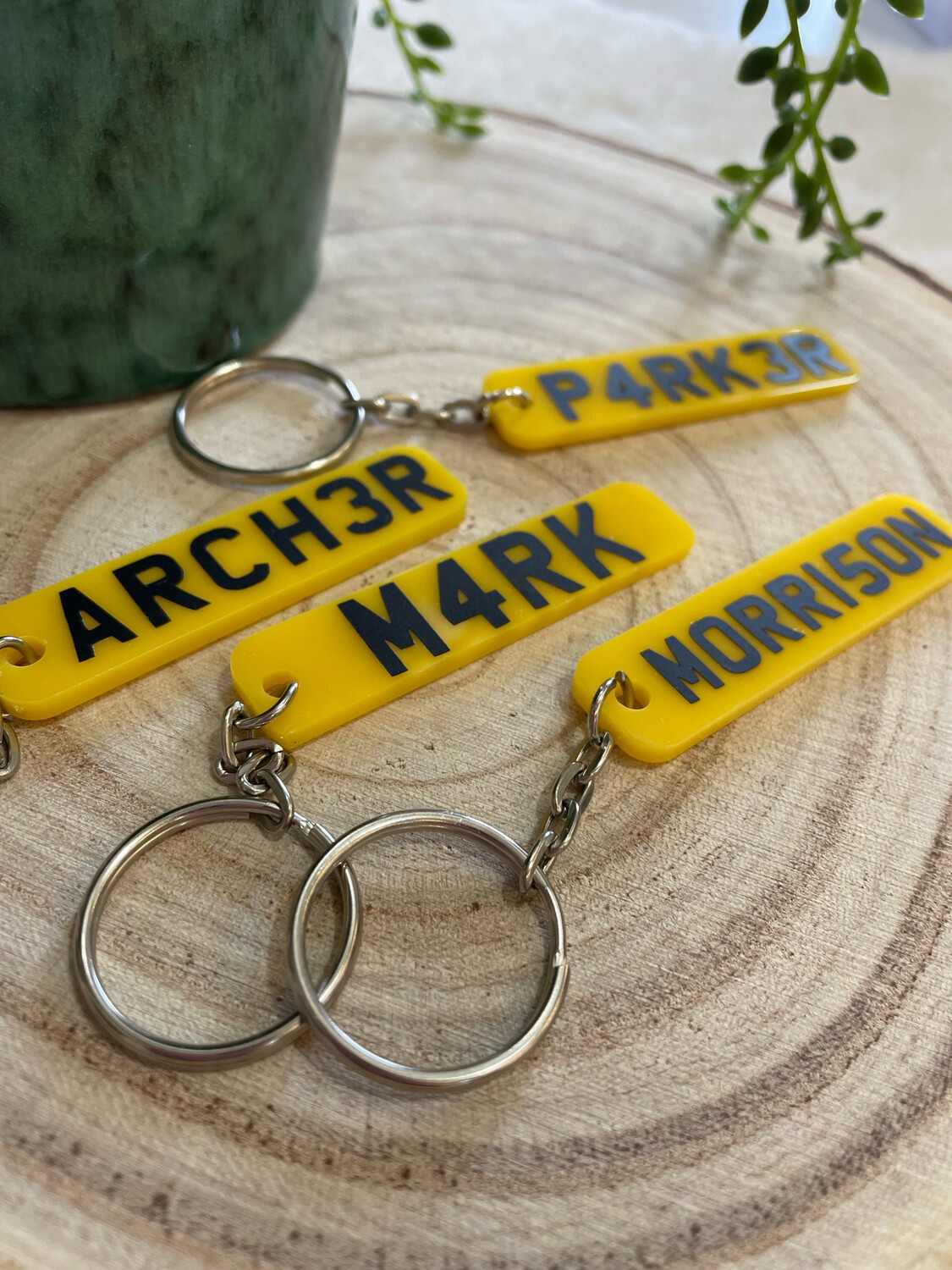 Number Plate Style Keyring